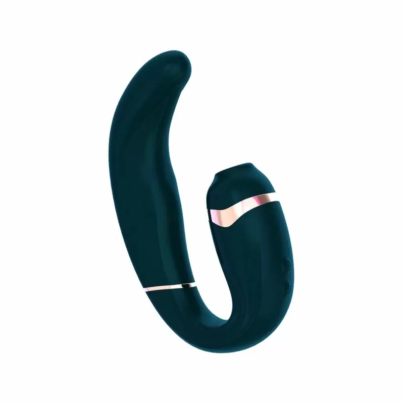 My G Вибратор зоны G с клиторальным стимулятором зелёный