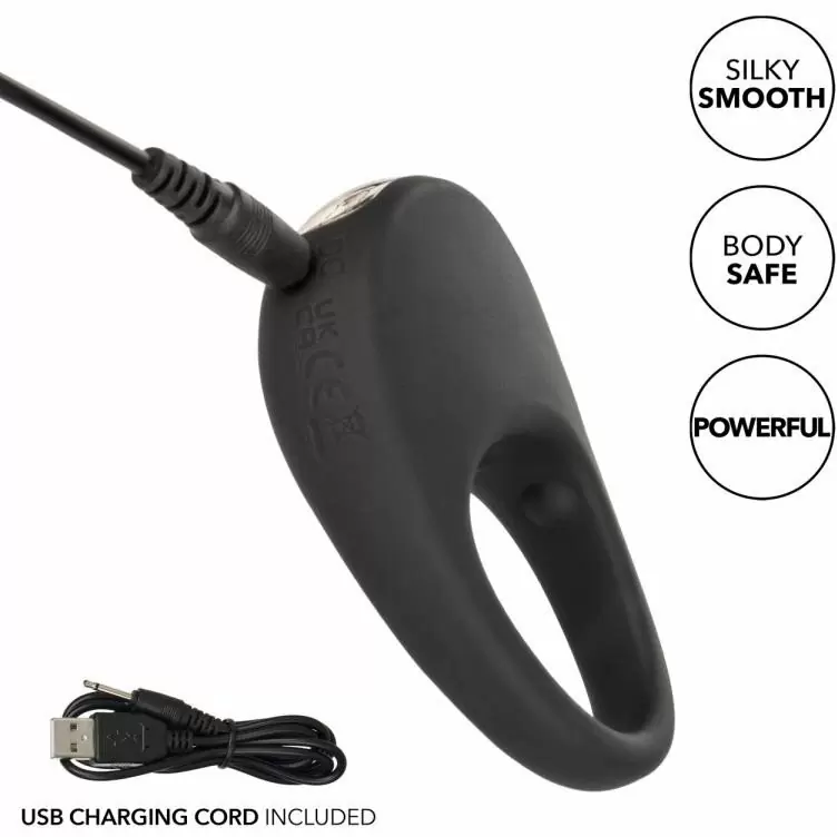 Перезаряжаемое эрекционное виброкольцо Silicone Rechargeable Pleasure Ring