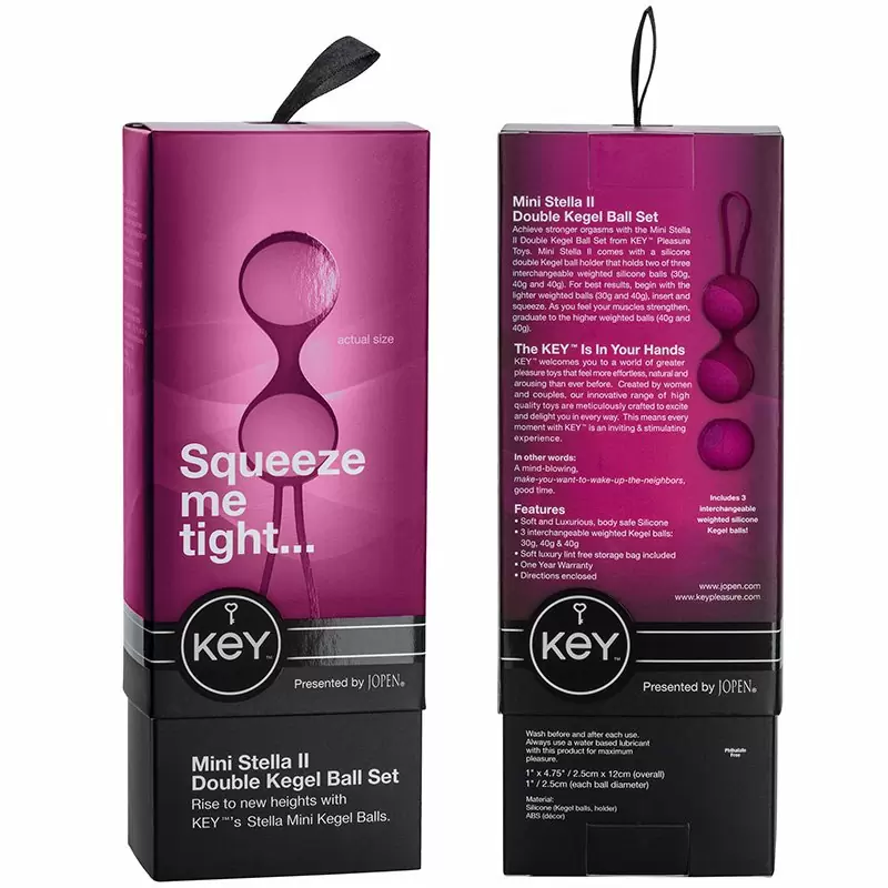 Вагинальные шарики Mini Stella II со сменным грузом – розовый