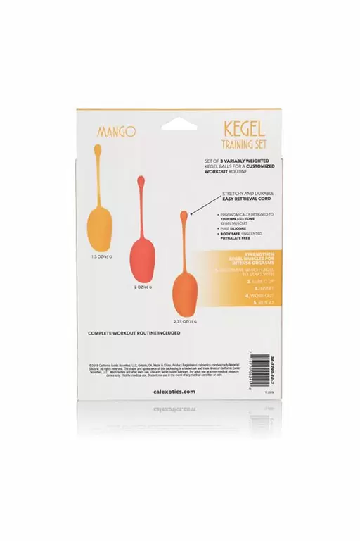 Оригинальные вагинальные шарики Kegel Training Set Mango в форме манго - разноцветный