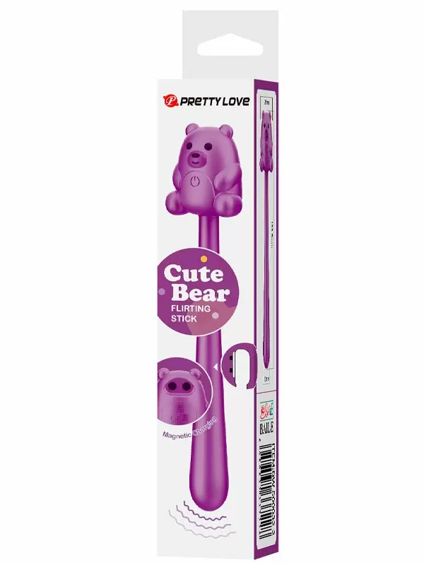 Фиолетовый милый мини-вибратор Baile Cute Bear с 7 режимами, 13,5 см
