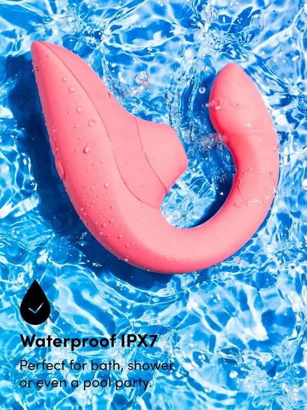 Компактный вибратор-кролик Womanizer Blend с бесконтактной клиторальной стимуляцией, 13,8 см, розовый