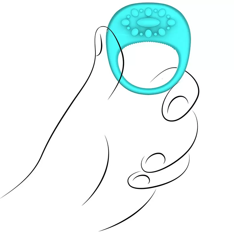 Перезаряжаемое вибро-кольцо Ela – голубое