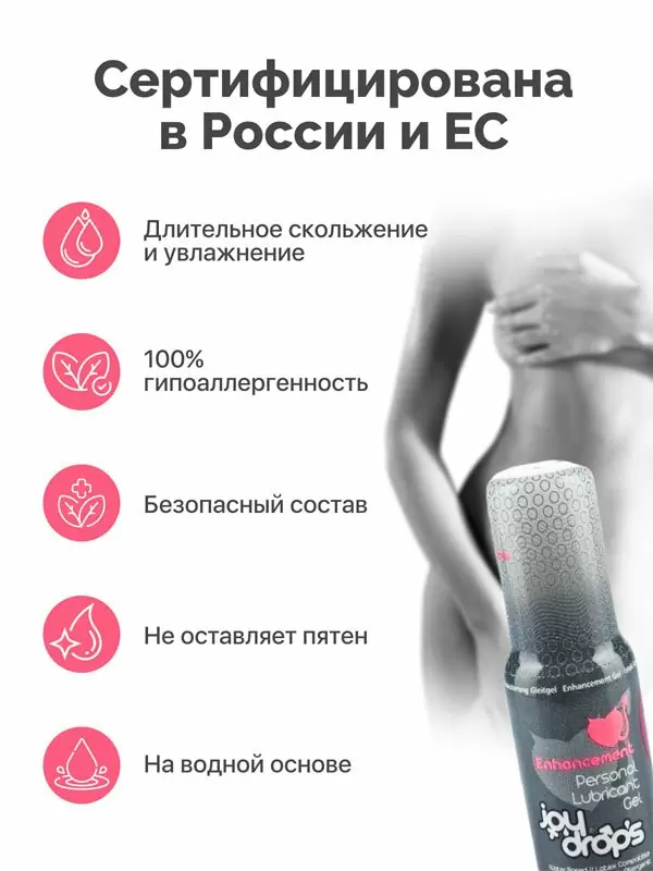 Возбуждающая смазка Joydrops Enhancement, для женщин, 50 мл