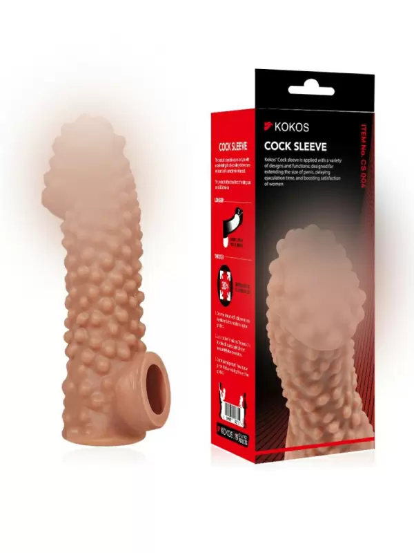 Насадка на фаллос с бугорками и отверстием для мошонки RES.004 LARGE