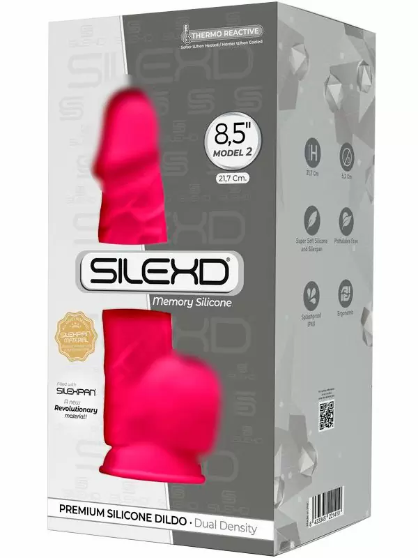 Реалистичный фаллоимитатор SILEXD Model 2, 21,7 см, силикон, розовый