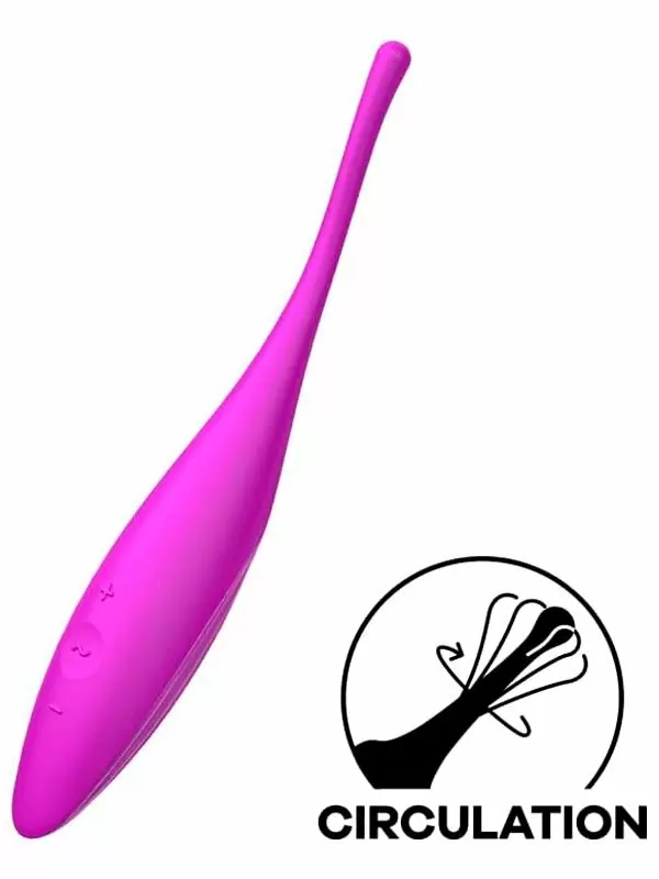 Точечный вибратор Satisfyer Twirling Joy, 17,8 см, силикон, фуксия