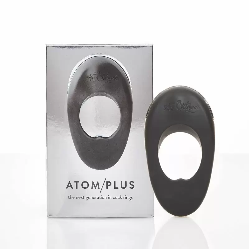 Эрекционное кольцо с двумя виброэлементами ATOM PLUS