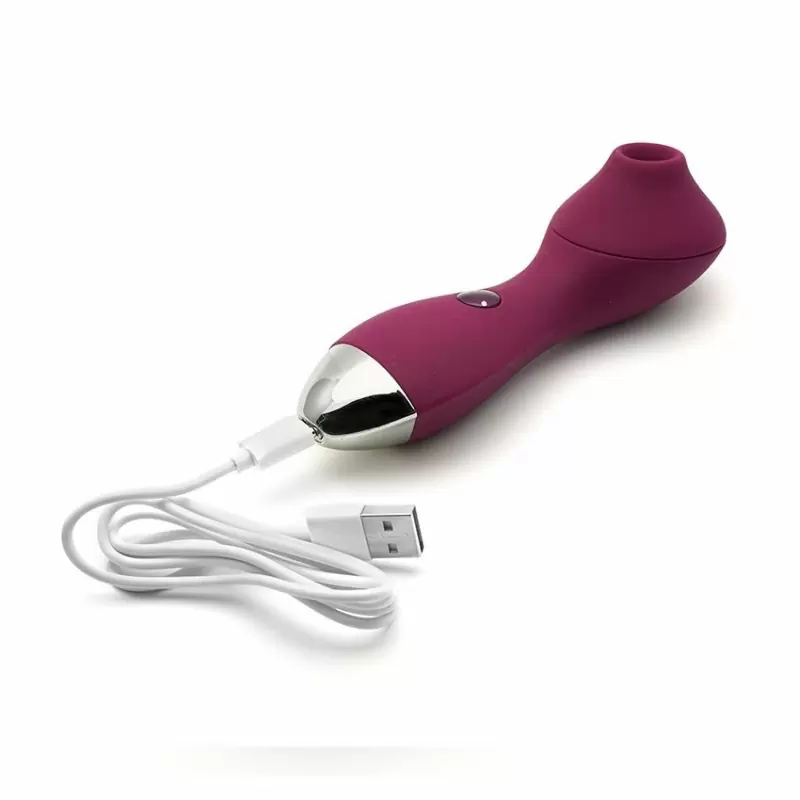 Фиолетовый стимулятор клитора Polly: 13.3 см, 3 режима работы, силикон