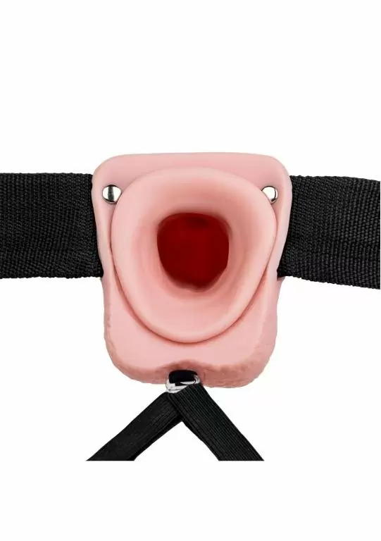 Реалистичный страпон RealRock (фаллопротез) с мошонкой, слоновая кость - 7''/ 18 см