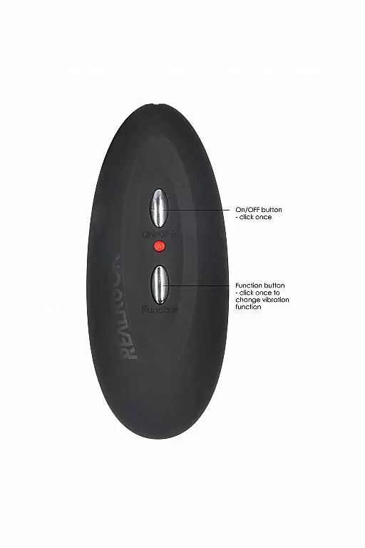 Реалистичный фаллоимитатор Shots toys Vibrating Realistic Cock With Scrotum, с мошонкой, с пультом Д/У, 15 см, 10 режимов