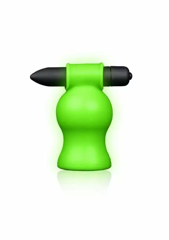 Нереалистичный мастурбатор Shots toys, 9 см, с вибропулей, люминисцентный