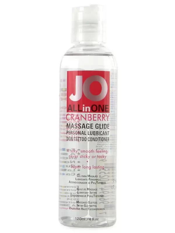 Массажное масло на силиконовой основе All-In-One Cranberry с ароматом клюквы – 120 мл