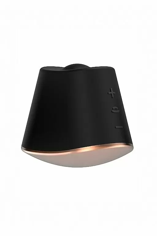 Клиторальный стимулятор с вибрацией и ротацией Dazzling (черный)