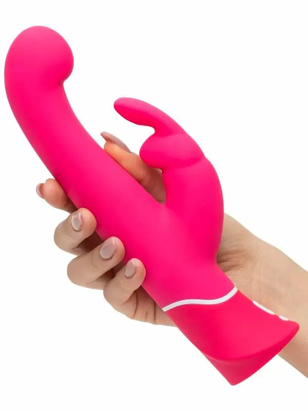Изогнутый вибратор-кролик Happy Rabbit, 9 режимов, 24,1 см, розовый