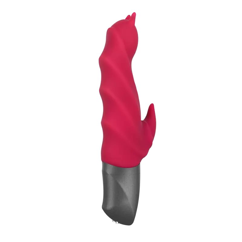 Рельефный вибратор-кролик Fun Factory Darling Devil, 6 режимов, 20,5 см, силикон, малиновый