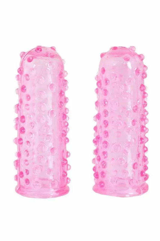 Рельефные насадки на пальцы TOYFA - розовый