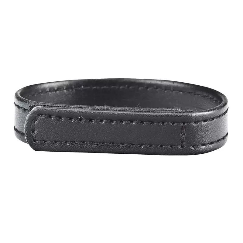 Кольцо на пенис из искусственной кожи на липучке Velcro Cock Ring – черный