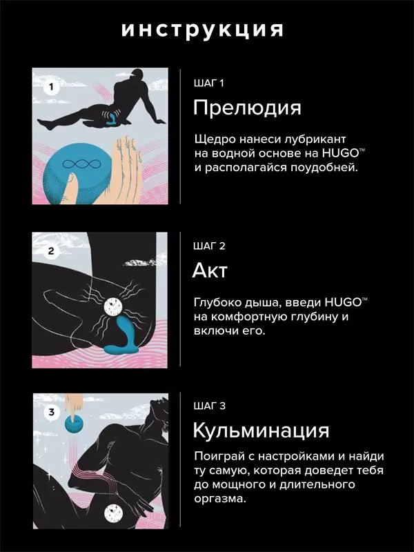 Мощный стимулятор простаты Lelo Hugo, с пультом Д/У, 6 режимов, 7,2 см