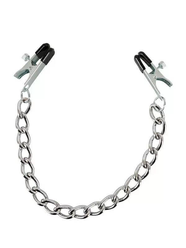 Элегантные зажимы на соски Orion Kette mit Klemmen, 43,5 см, металл, серебристый