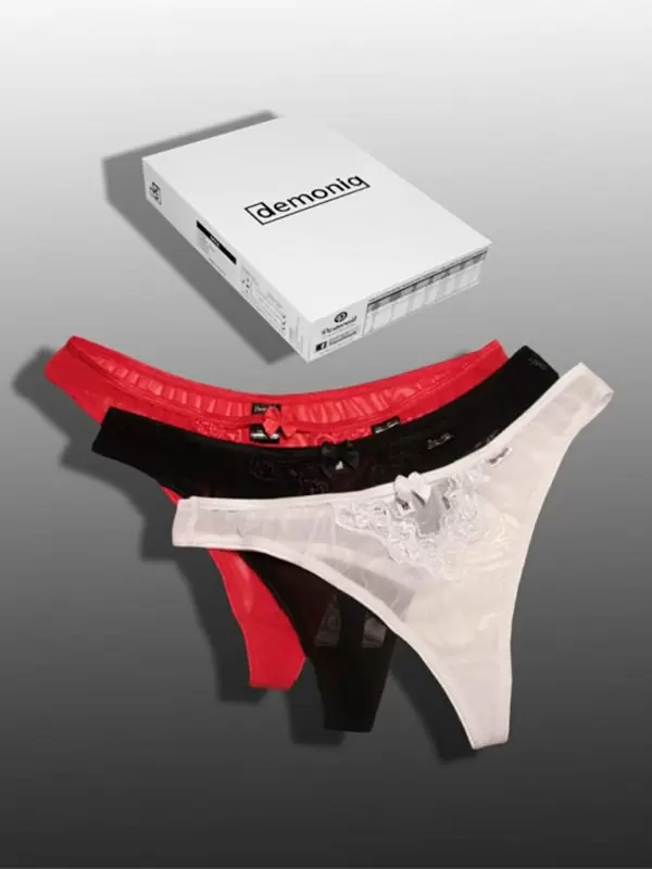 Набор из 3-х сексуальных трусиков-стринг Demoniq Vera1 – S