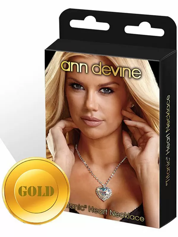 Цепочка с сердцем Ann Devine - Titanic Heart Necklace с большим кристаллом – золотой