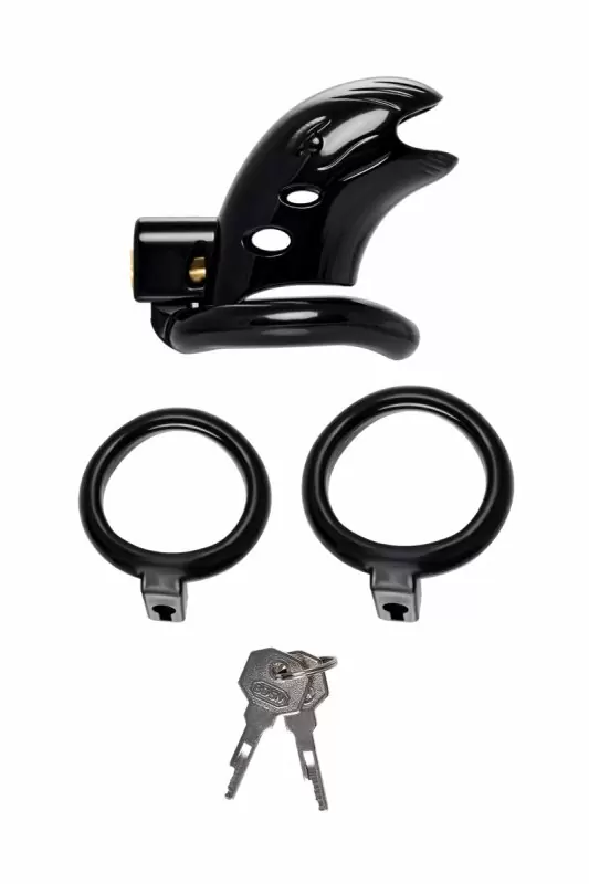 Пояс верности на пенис Black & Red by Toyfa. ABS, черный, 10 см.