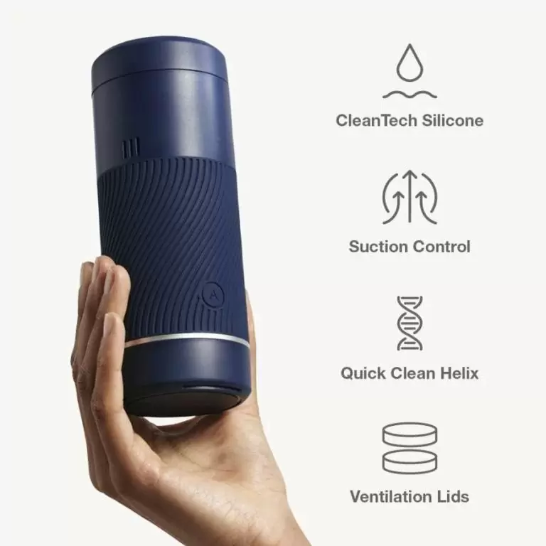 Инновационный мастурбатор с контролем всасывания Arcwave Pow (голубой)