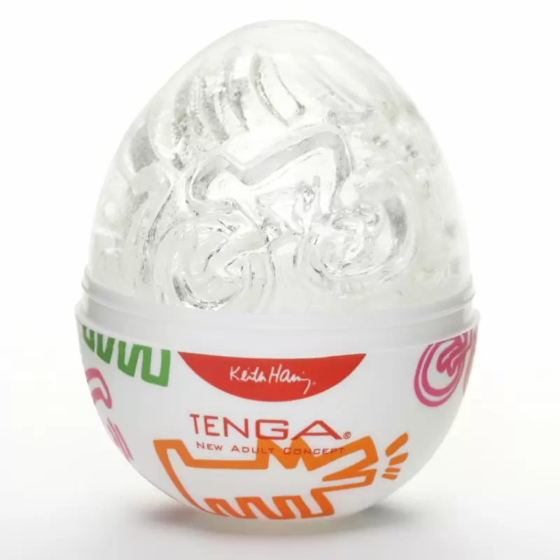 Мастурбатор-яйцо Tenga Keith Haring Egg - Street – прозрачный