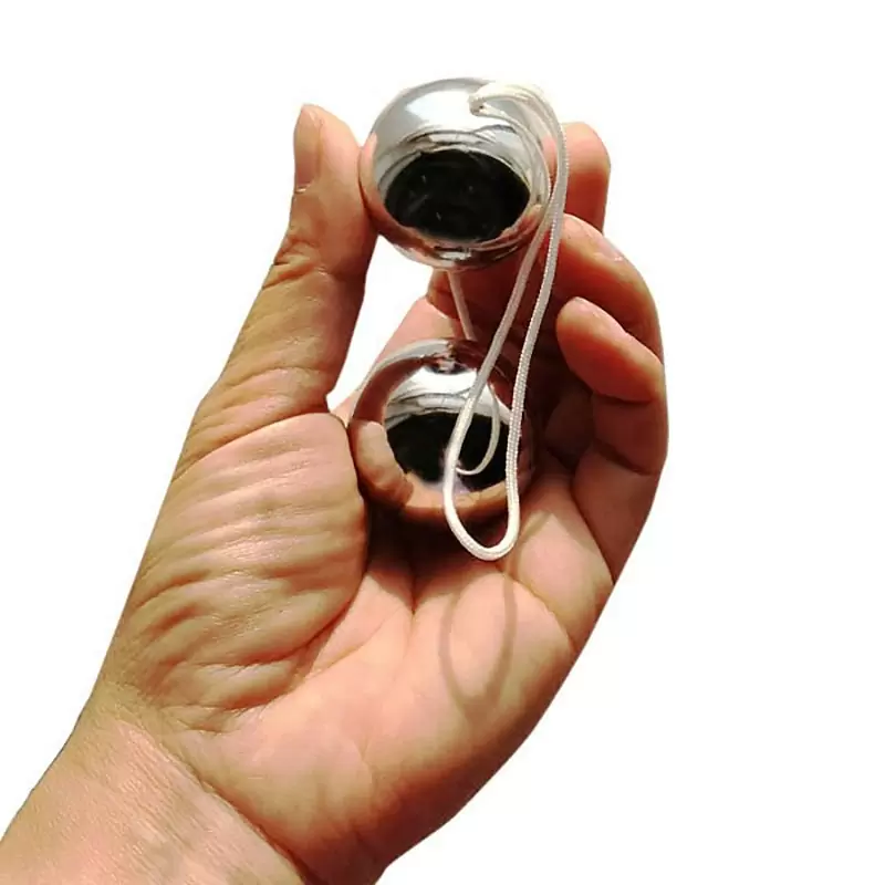 Шарики вагинальные Vibratone Duo-Balls – серебристый