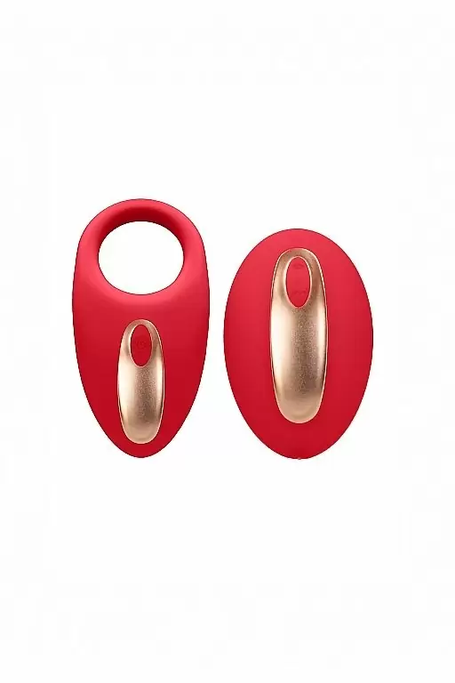 Виброкольцо с вибропультом управления Poise (красный)