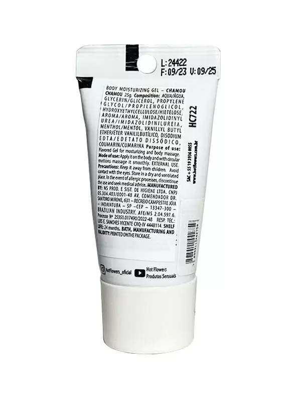 Стимулирующий гель Hot Flowers Chamou Chamou с ароматом яблока и согревающим эффектом, 25 мл