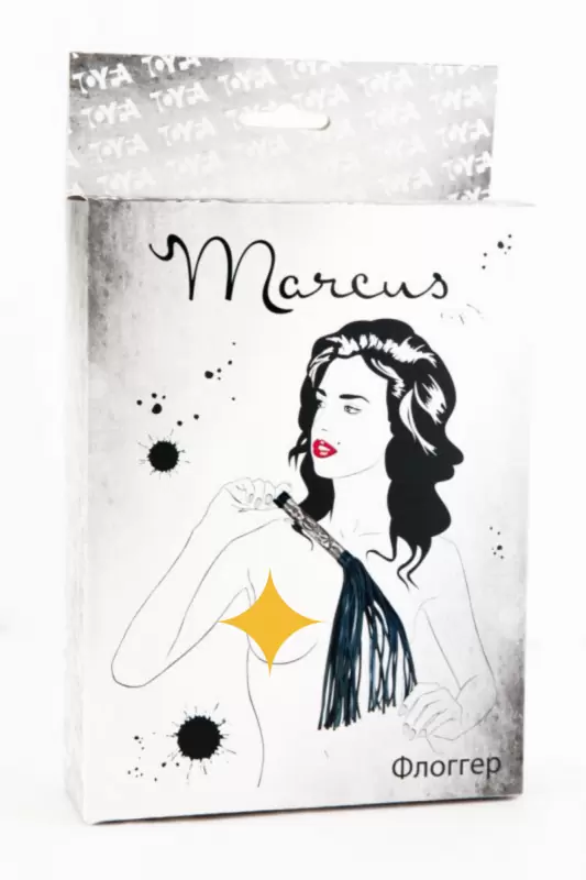 Флоггер 38 см с кружевной ручкой TOYFA Marcus – серебристый