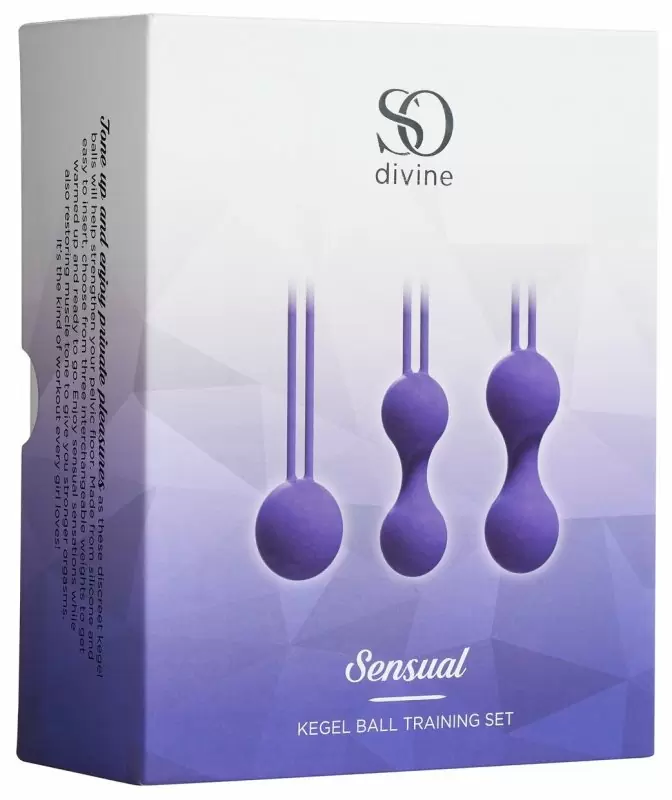 Набор вагинальных шариков So Divine Kegel training set. Фиолетовый