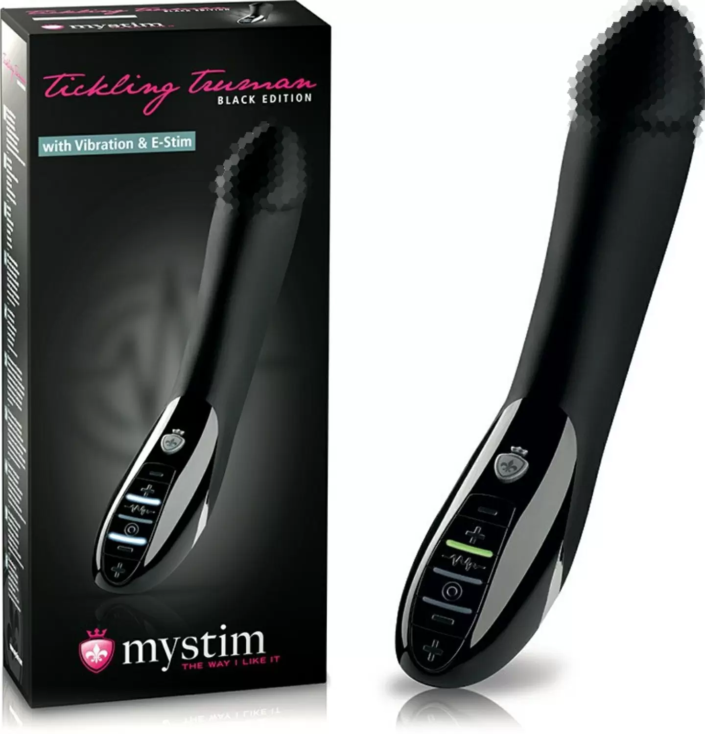 Вибромассажер c электростимуляцией Tickling Truman Black Edition анатомический – черный