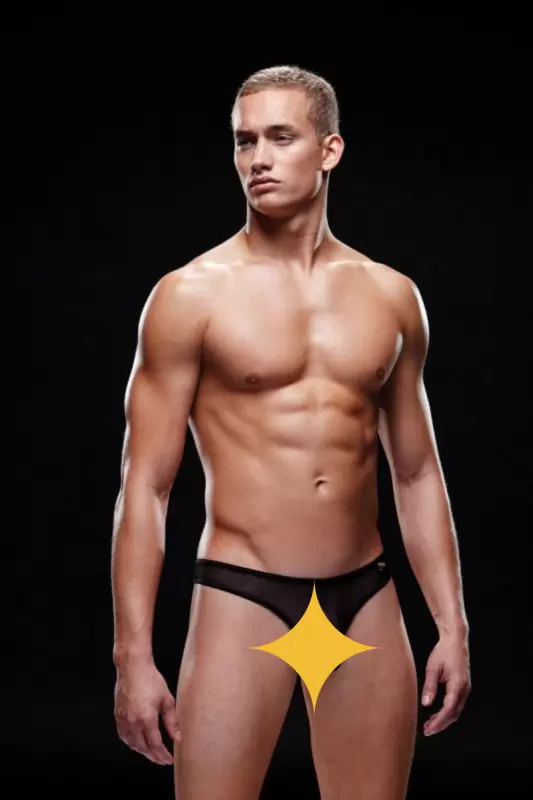 Трусы-стринги Envy мужские — черные, нейлон / спандекс, размер L/XL