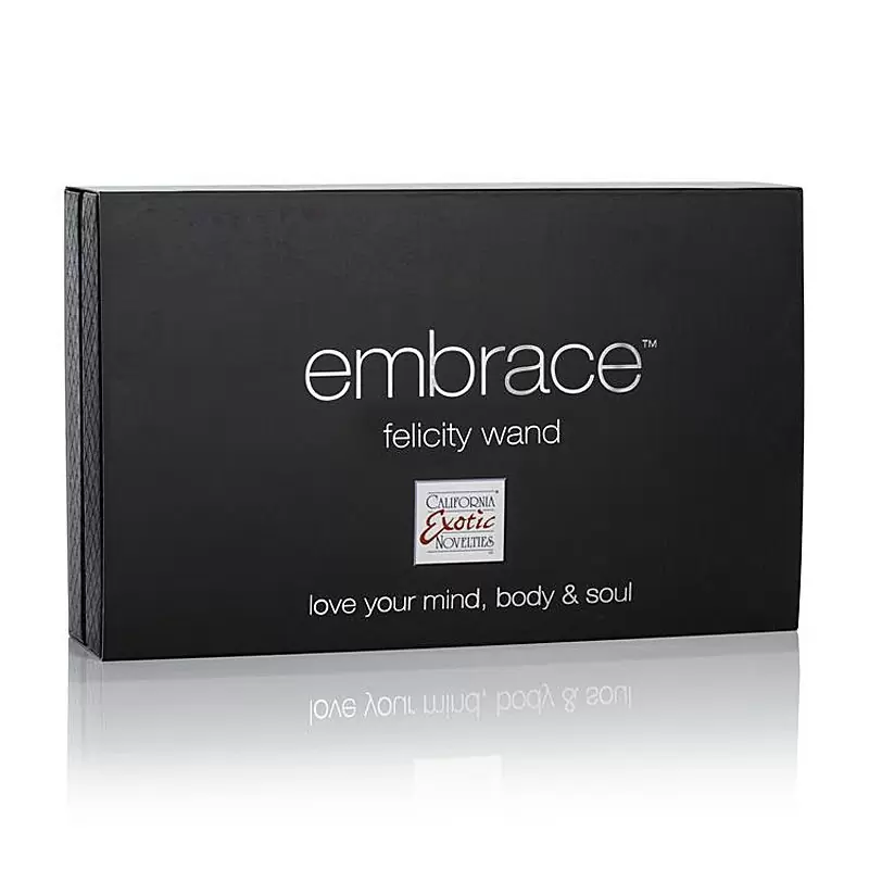 Перезаряжаемый вибромассажер хай-тек Embrace Felicity Wand со стимуляцией клитора - розовый 