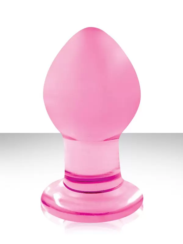 Малая анальная пробка Crystal Premium Glass - Pink