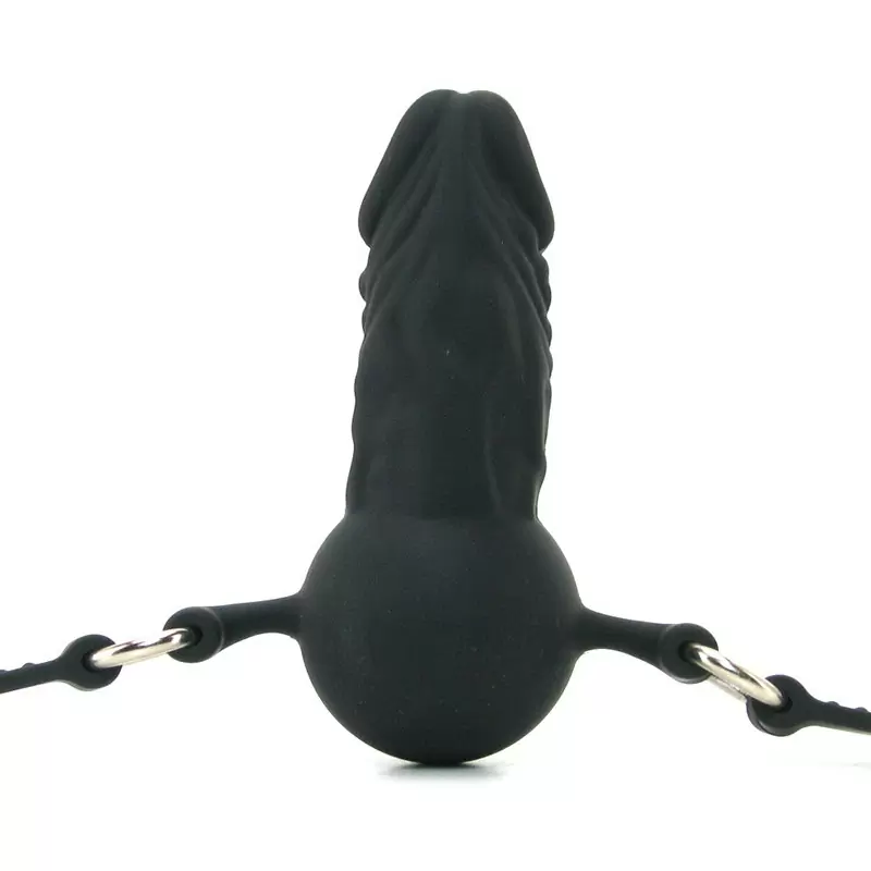 Кляп-Страпон с креплением на голове Silicone Face Fucker Gag #3