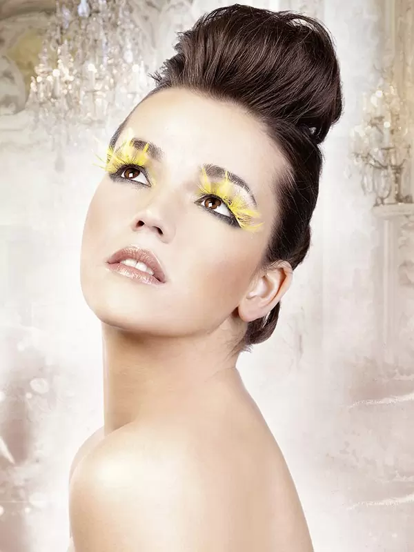 Ресницы BACI жёлтые перья