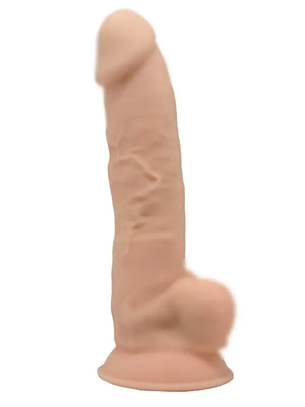 Реалистичный фаллоимитатор SILEXD Model 3, с мошонкой, 23,1 см, силикон, телесный