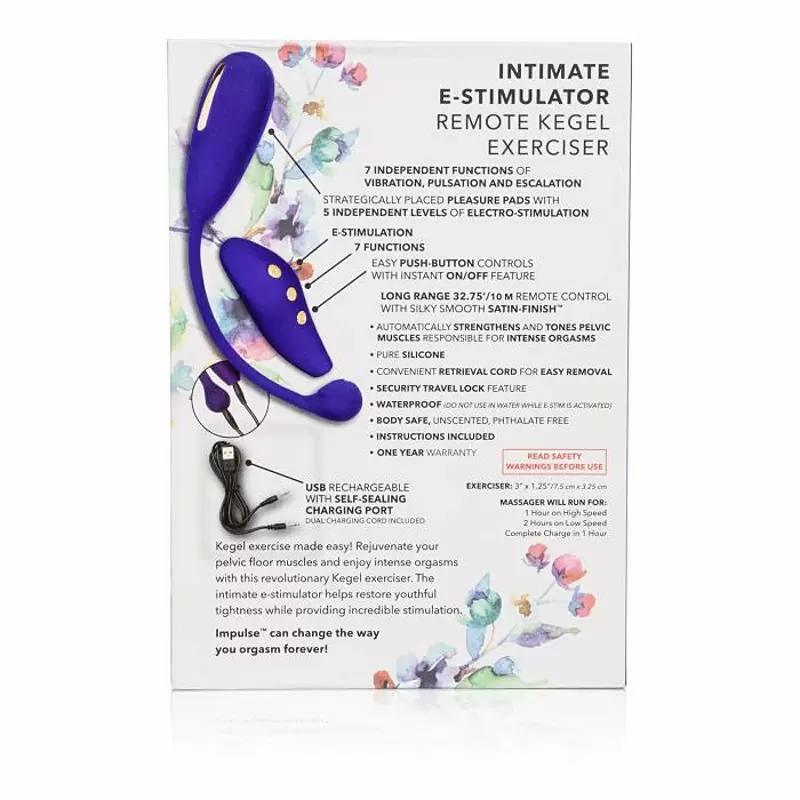 Виброяйцо Impuls Remote Kegel Exerciser с электростимуляцией – фиолетовый
