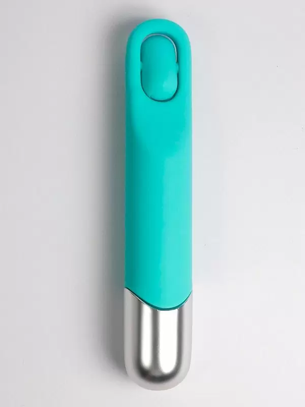 Многофункциональная вибропуля Youvic, 17,1 см, 10 режимов, с кисточкой, силикон, бирюзовый