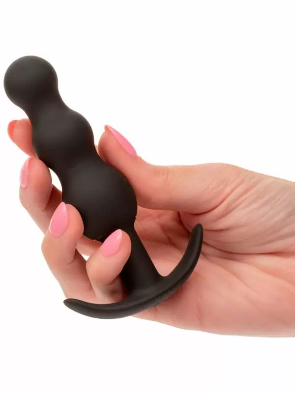 Анальная виброёлочка California Exotic Novelties Boundless Vibrating Beaded Plug, для ношения, 10 режимов, силикон