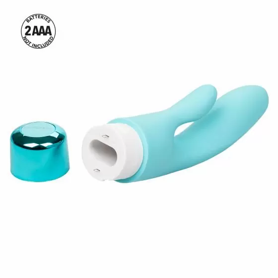 Компактный вибратор-кролик Eden Lover, 10,3 см, 10 режимов, силикон, голубой