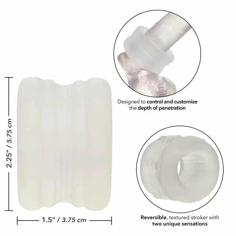 Эрекционное кольцо-бампер BOUNDLESS BUMPER-STROKER RING, диаметр 3,75, ТПЕ, прозрачный