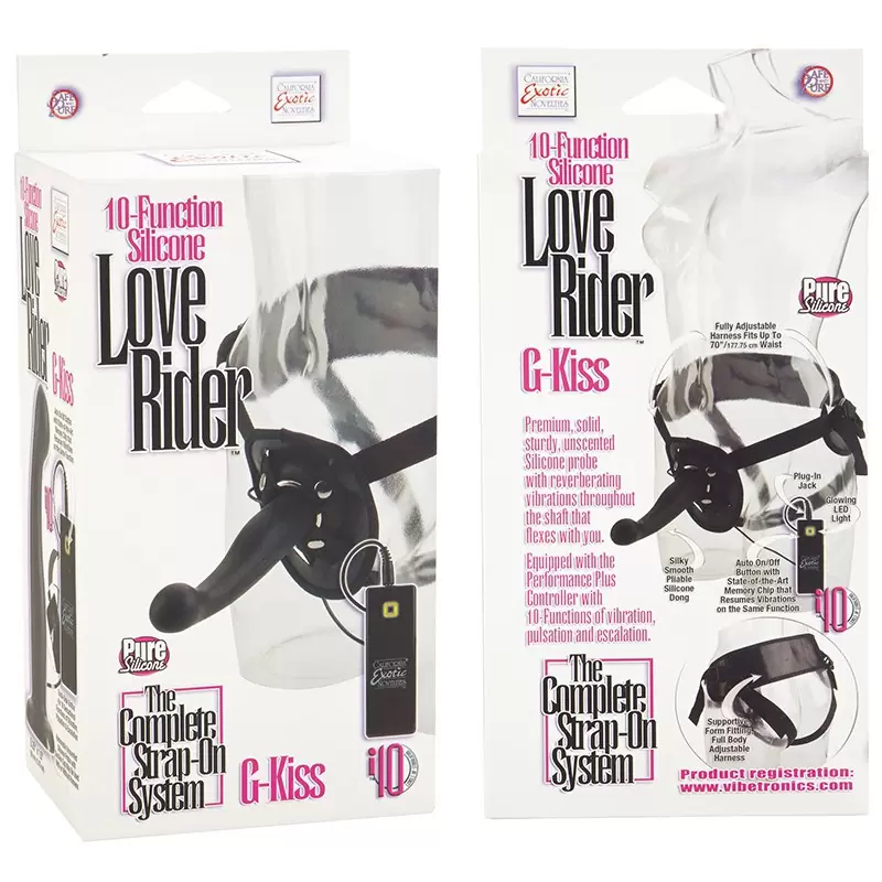 Страпон с вибрацией 10 Function Love Rider G-Kiss