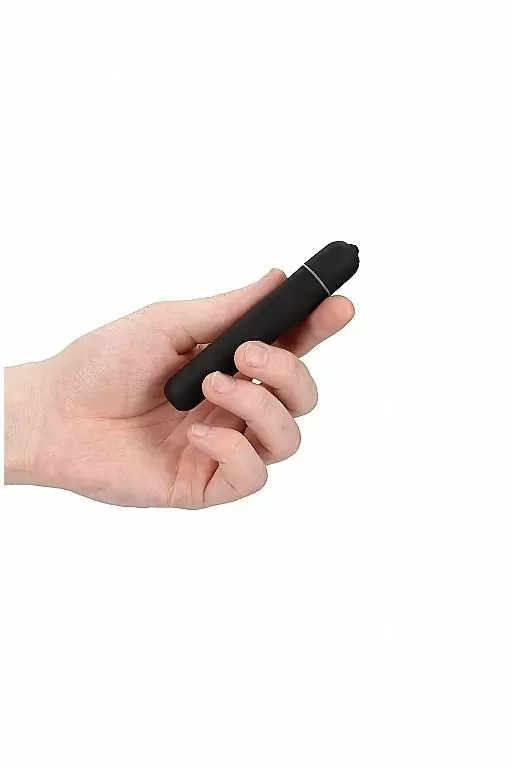 Вибропуля Bullet Vibrator - Extra Long - Black: 10 см, 10 режимов работы, АБС-пластик