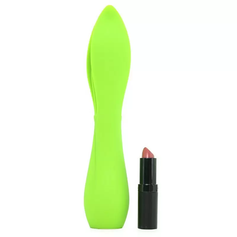 Вибромассажер с двойными лепестками Lust by Jopen L7 перезаряжаемый – зеленый