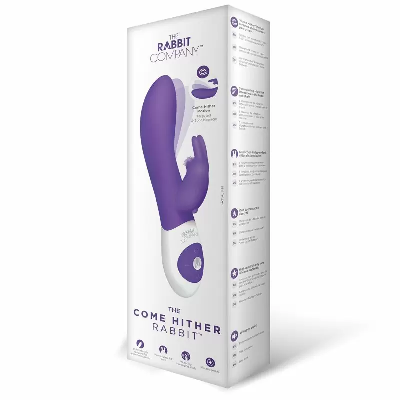 Манящий вибромассажёр-кролик The Rabbit Company The Come Hither Rabbit – фиолетовый